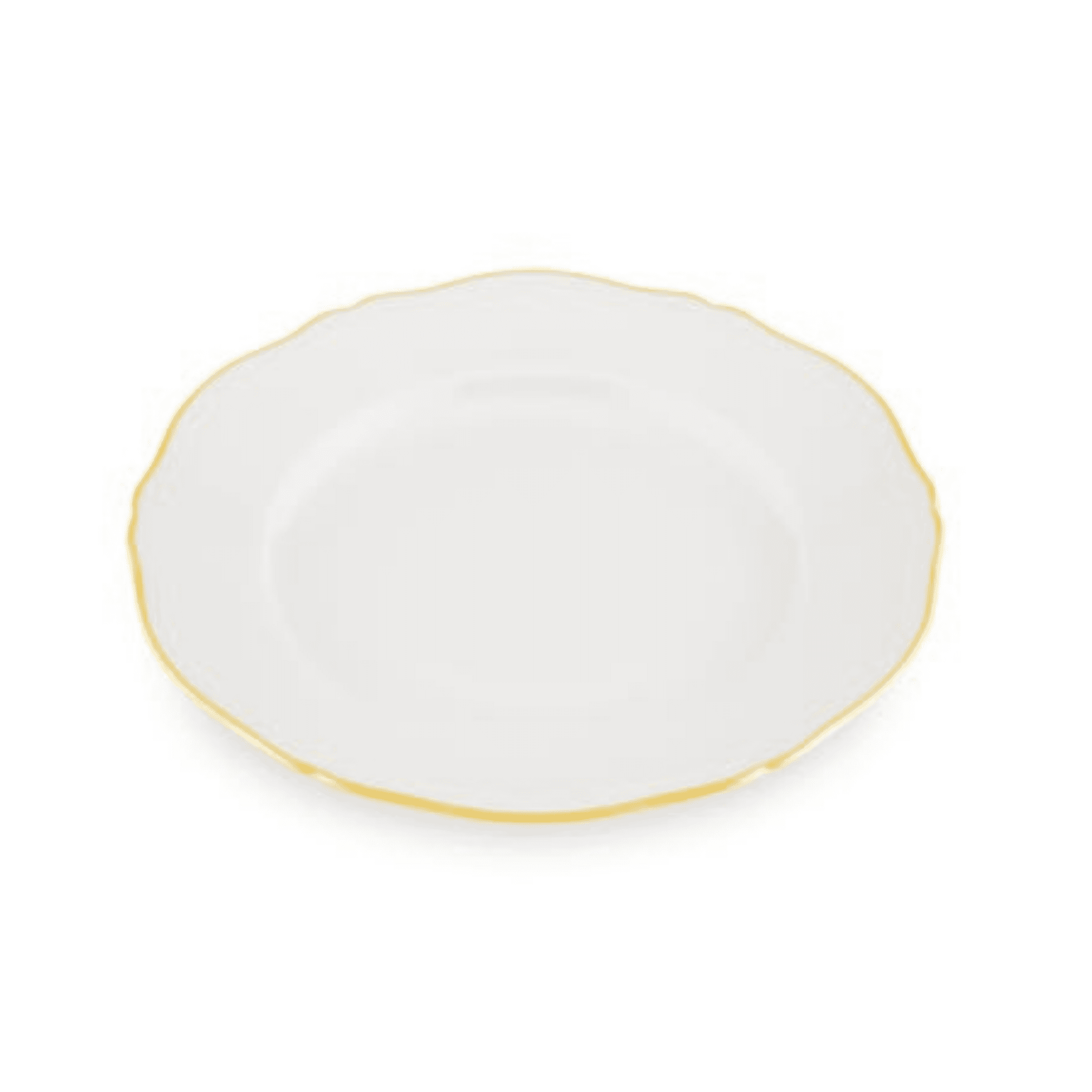 Corona Flat Dinner Plate - White/Gold