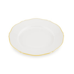 Corona Flat Dinner Plate - White/Gold