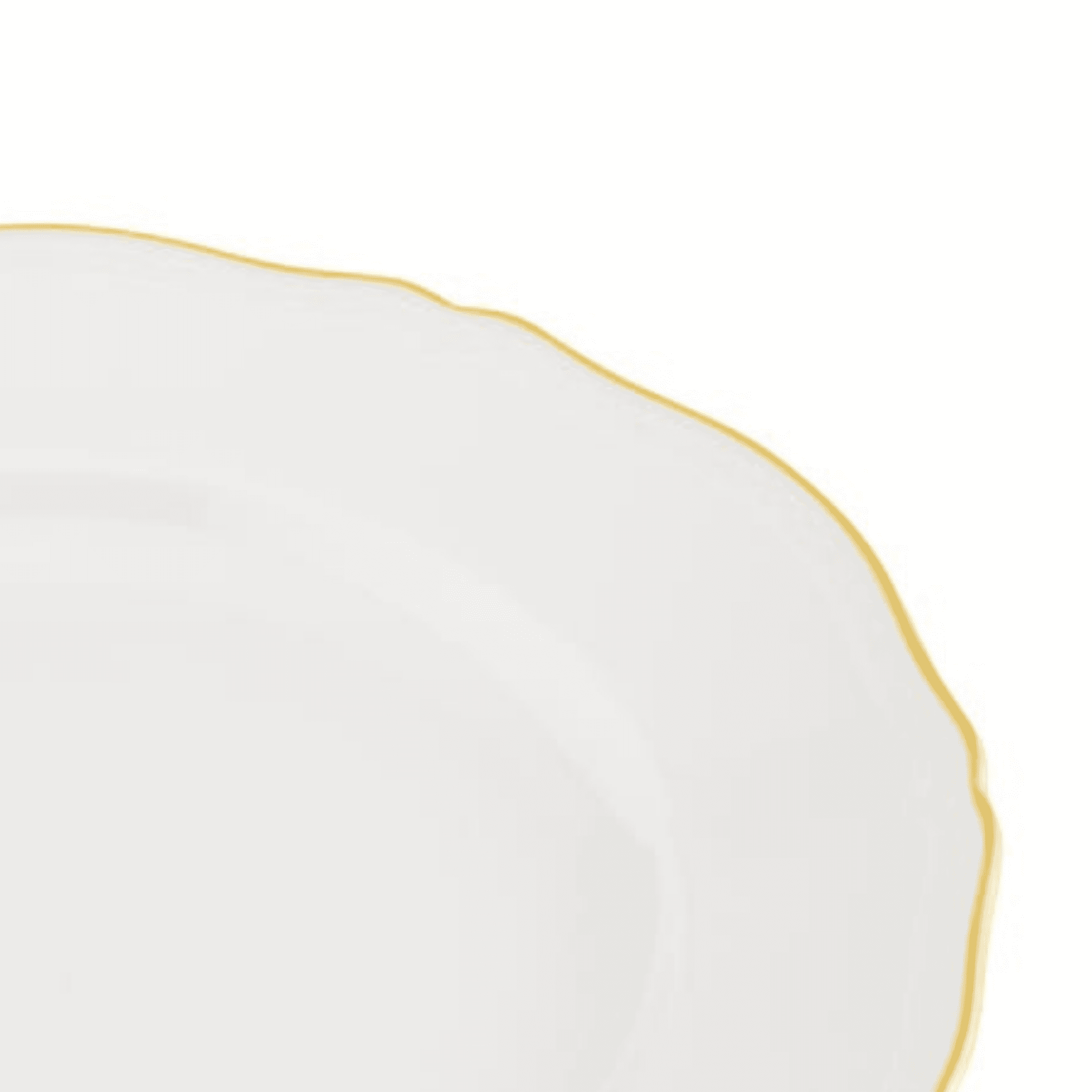 Corona Flat Dinner Plate - White/Gold