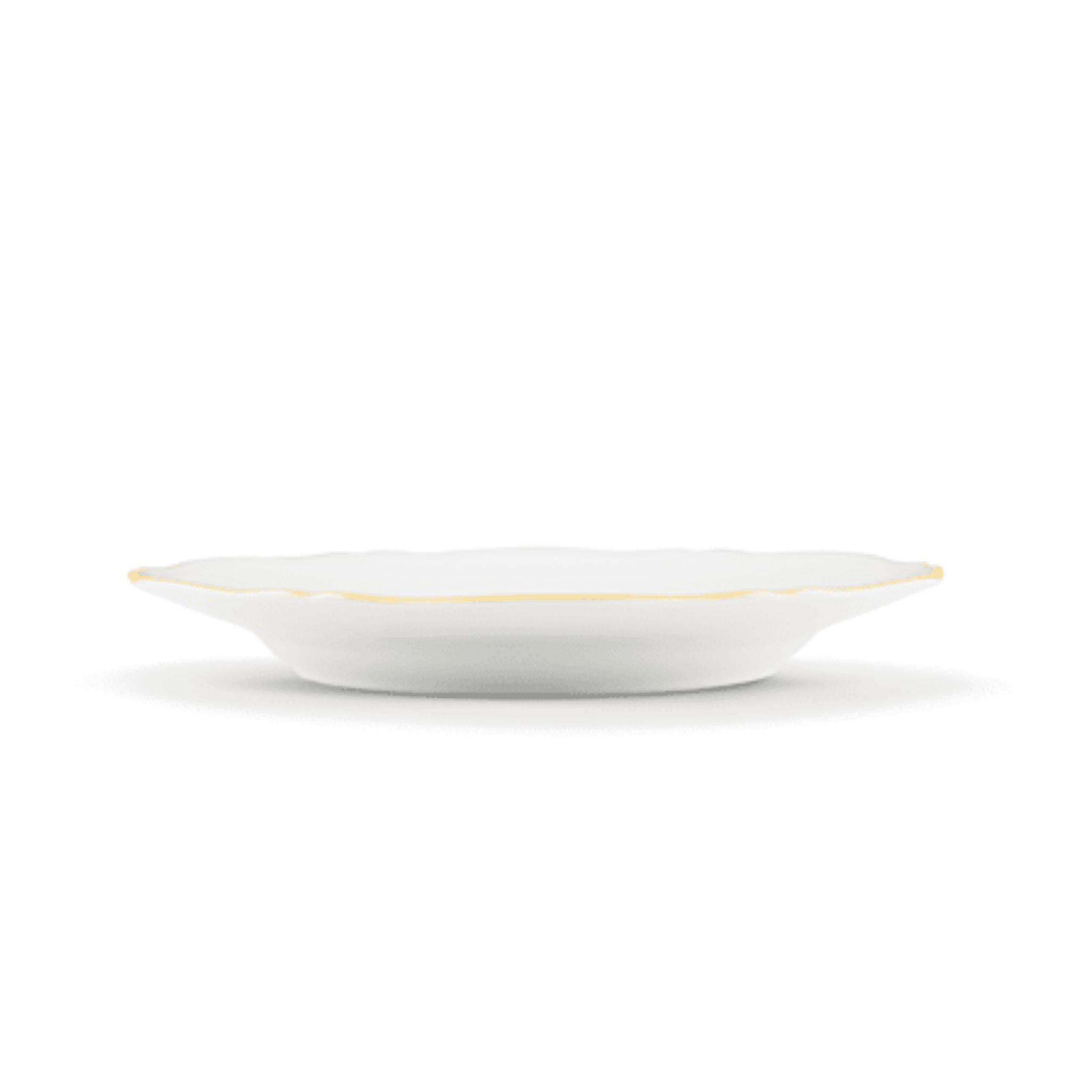 Corona Flat Dinner Plate - White/Gold