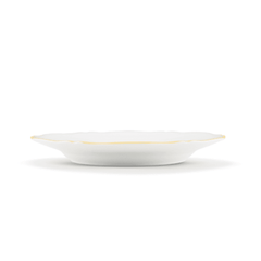 Corona Flat Dinner Plate - White/Gold