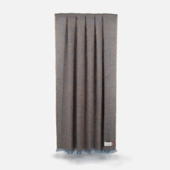 Clash Mohair Throw Blanket - Cocoa Blue