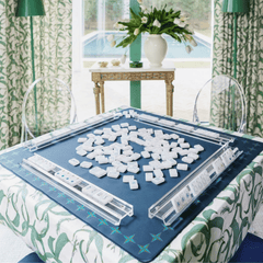 Deco Deep & Gold Double-Sided Mahjong Mat