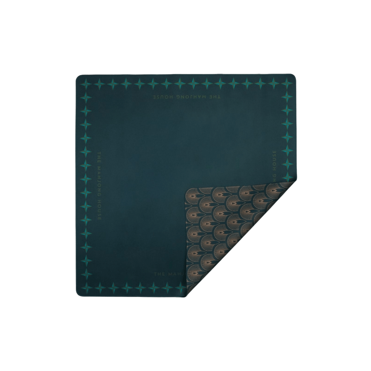 Deco Deep & Gold Double-Sided Mahjong Mat