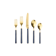 Fantasia Ice Gold Stainless Steel 5 Piece Place Setting