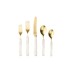 Fantasia Ice Gold Stainless Steel 5 Piece Place Setting