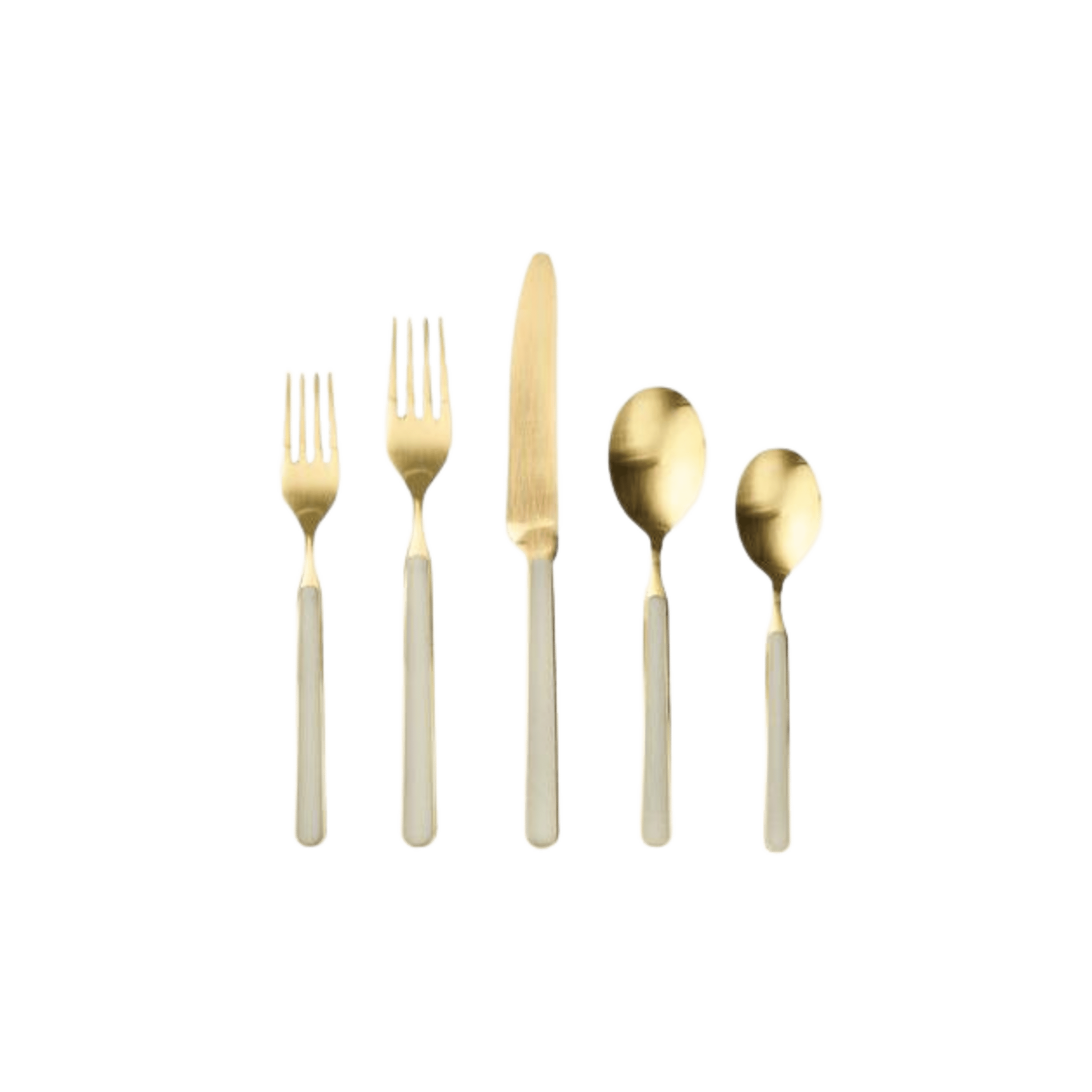 Fantasia Ice Gold Stainless Steel 5 Piece Place Setting