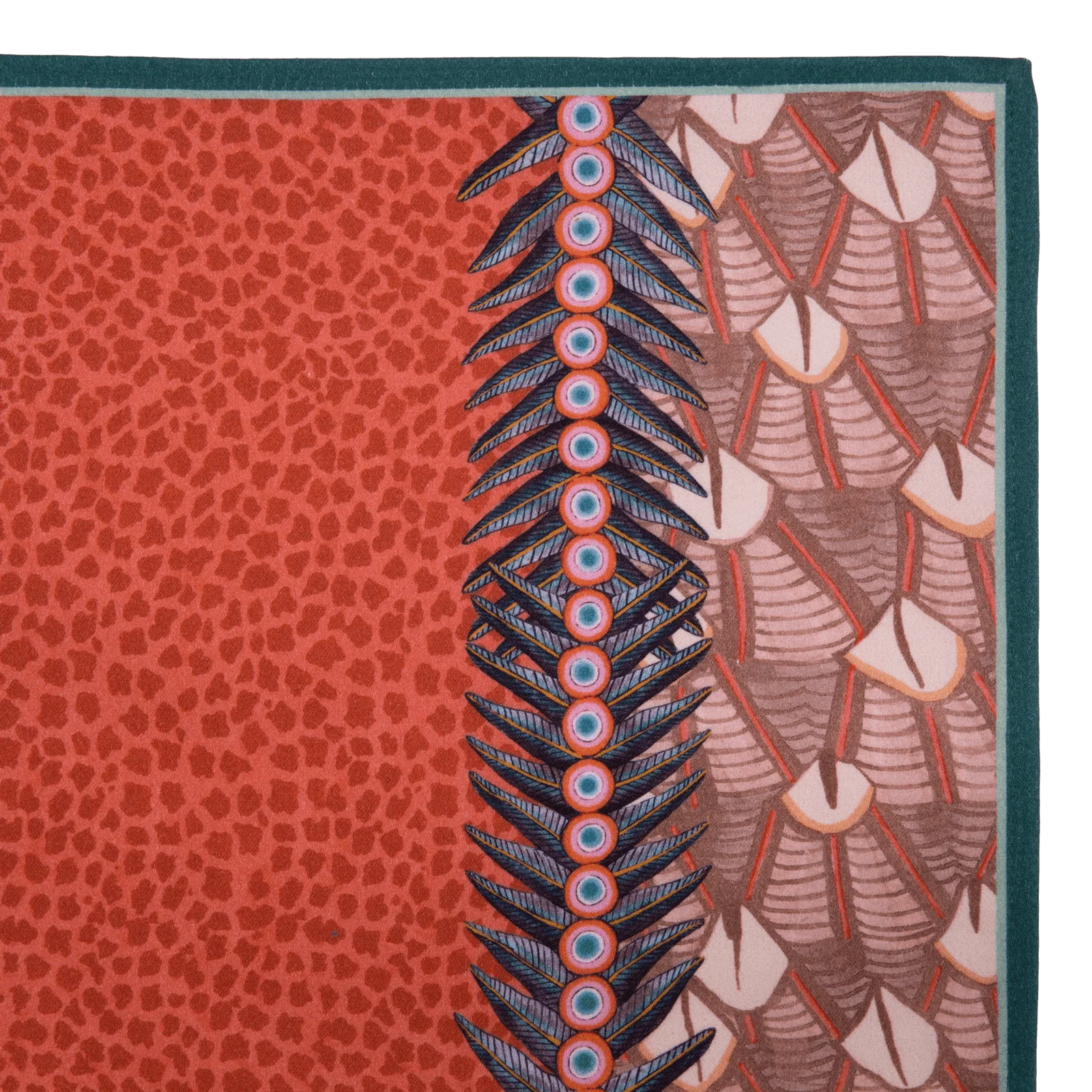 Feather Napkins in Coral - Set of 2