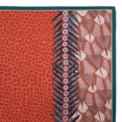 Feather Napkins in Coral - Set of 2