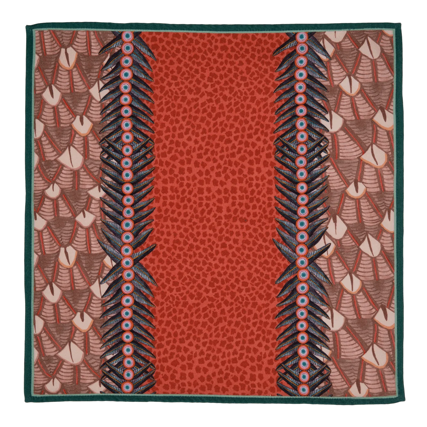 Feather Napkins in Coral - Set of 2