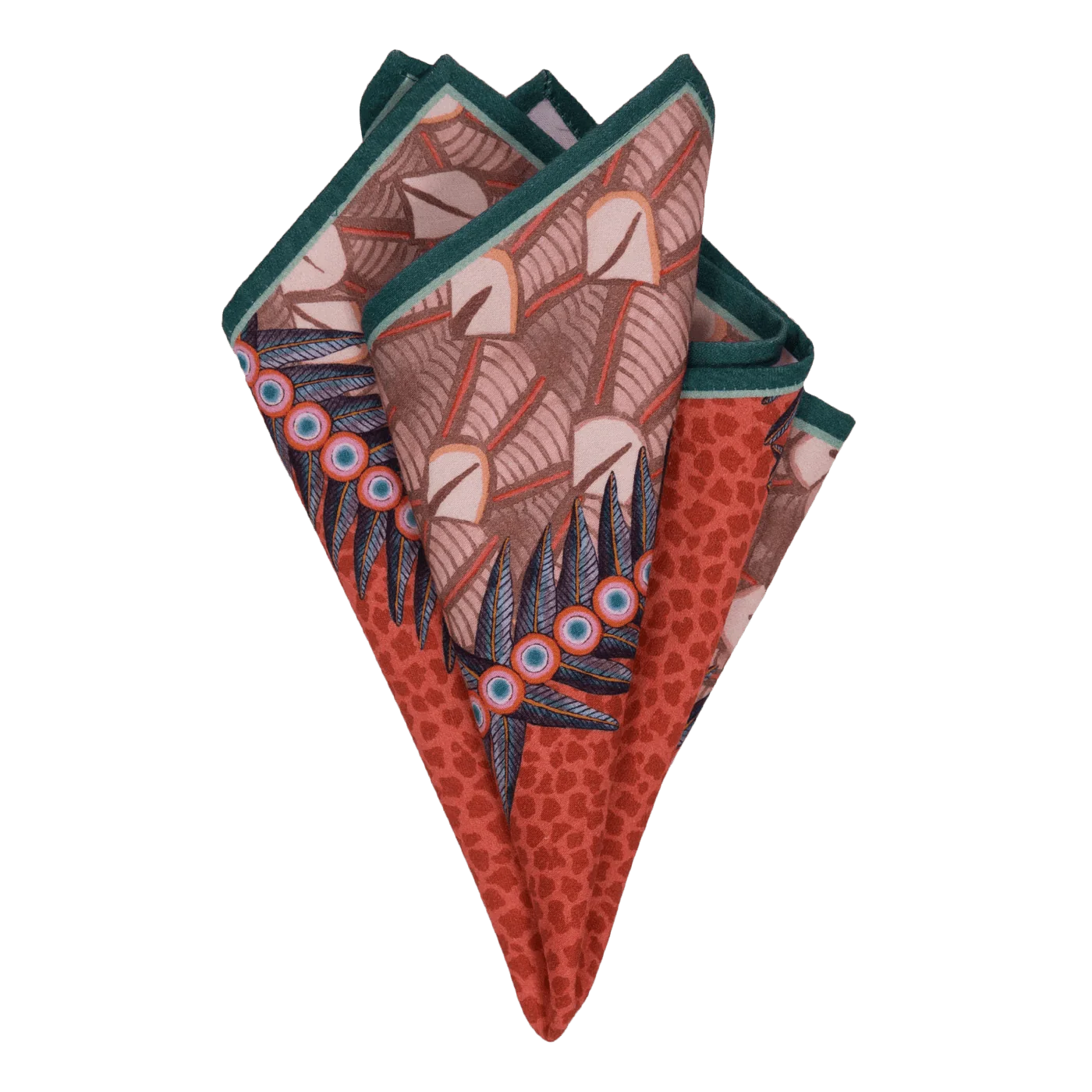 Feather Napkins in Coral - Set of 2