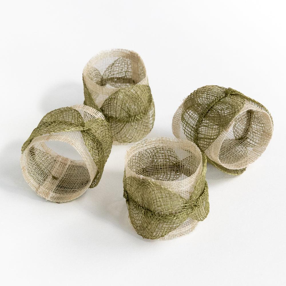 Fern Poplar Leaf Napkin Rings Set of 4