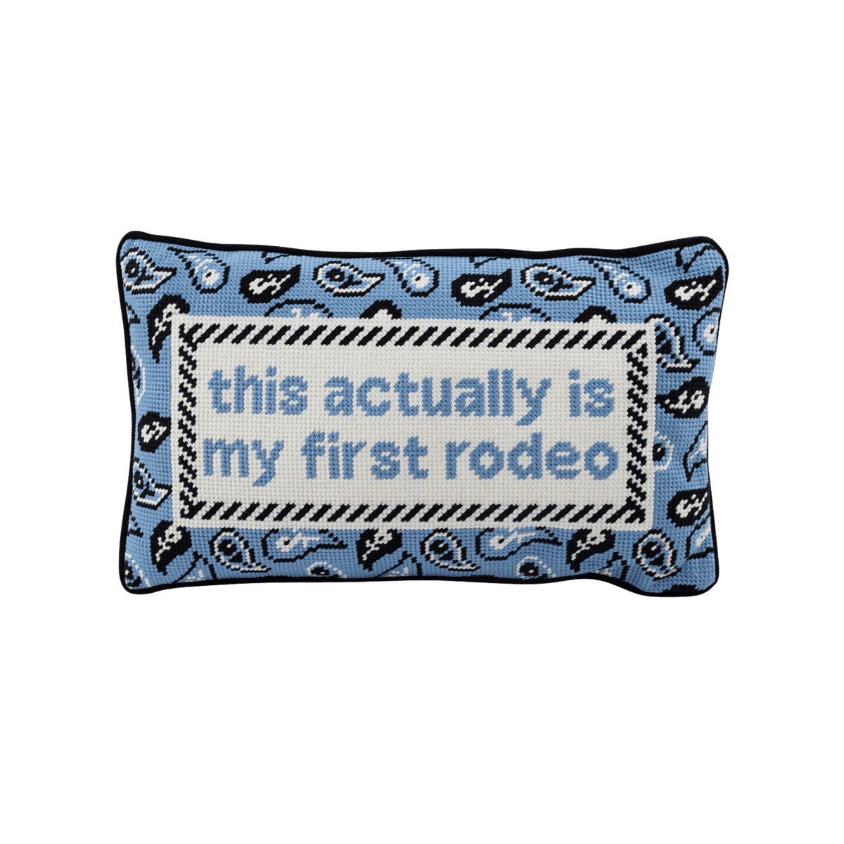 First Rodeo Needlepoint Pillow