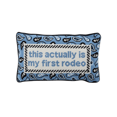 First Rodeo Needlepoint Pillow