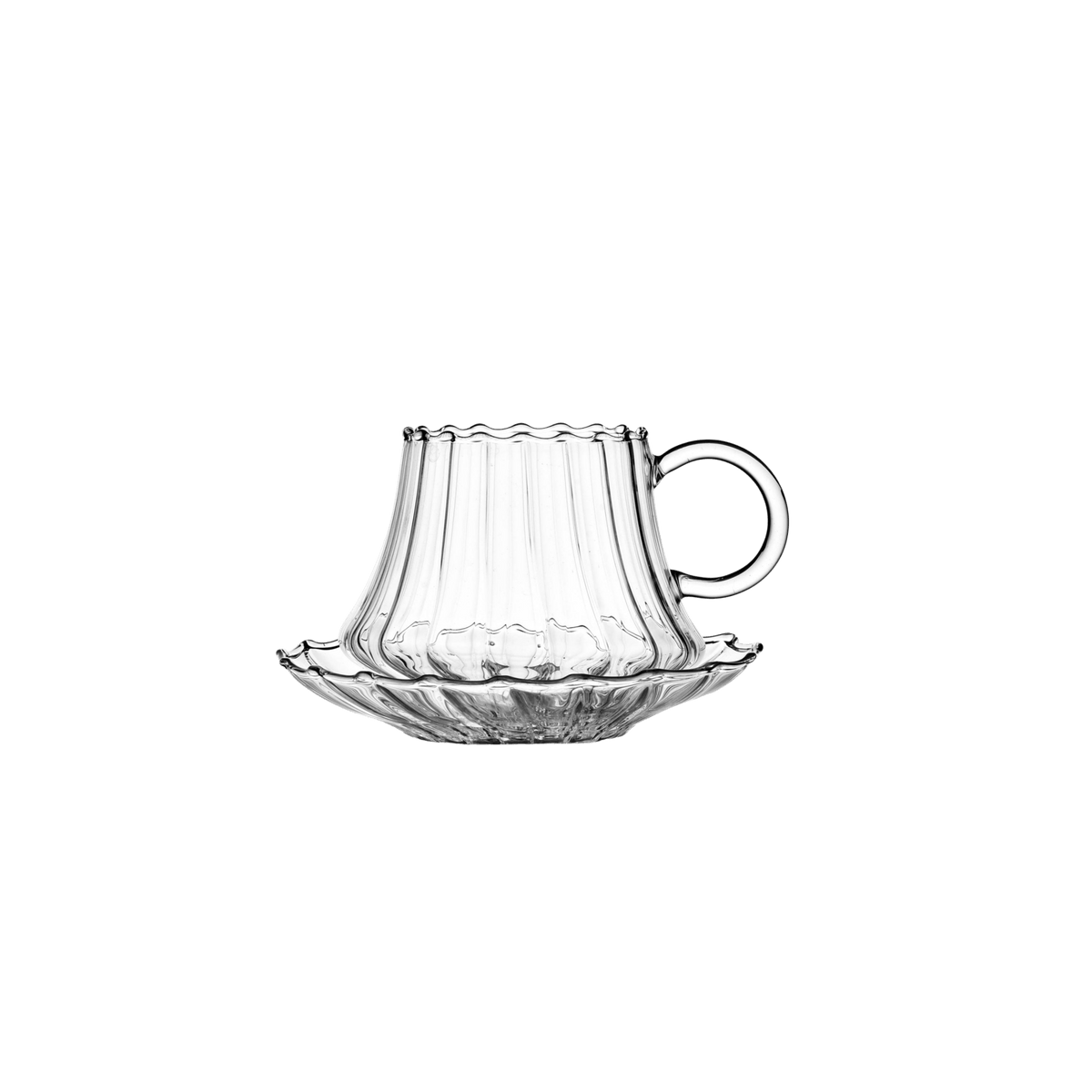 Folk Tea Cup with Saucer