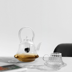 Folk Tea Cup with Saucer