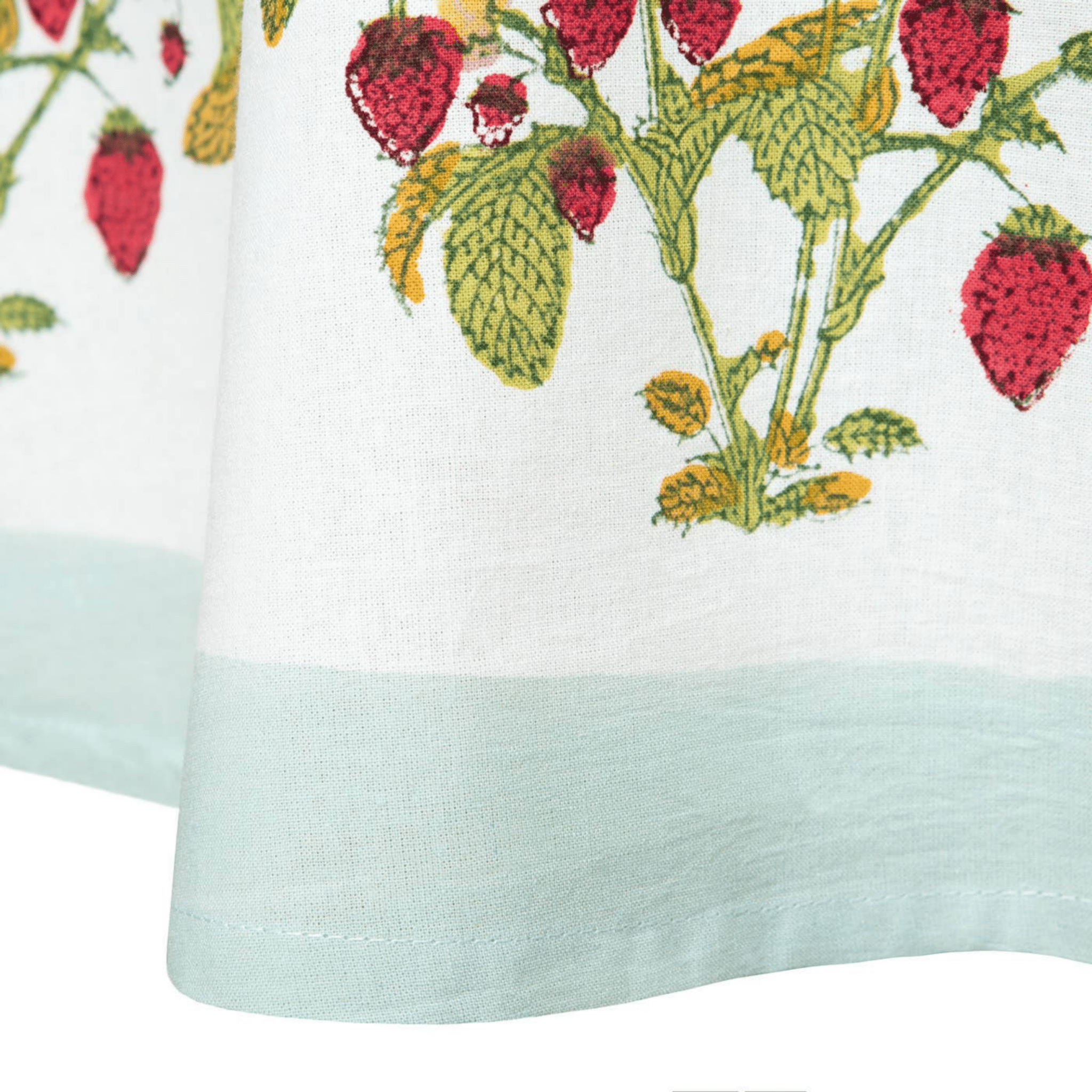 French Tablecloth - Strawberry Blue