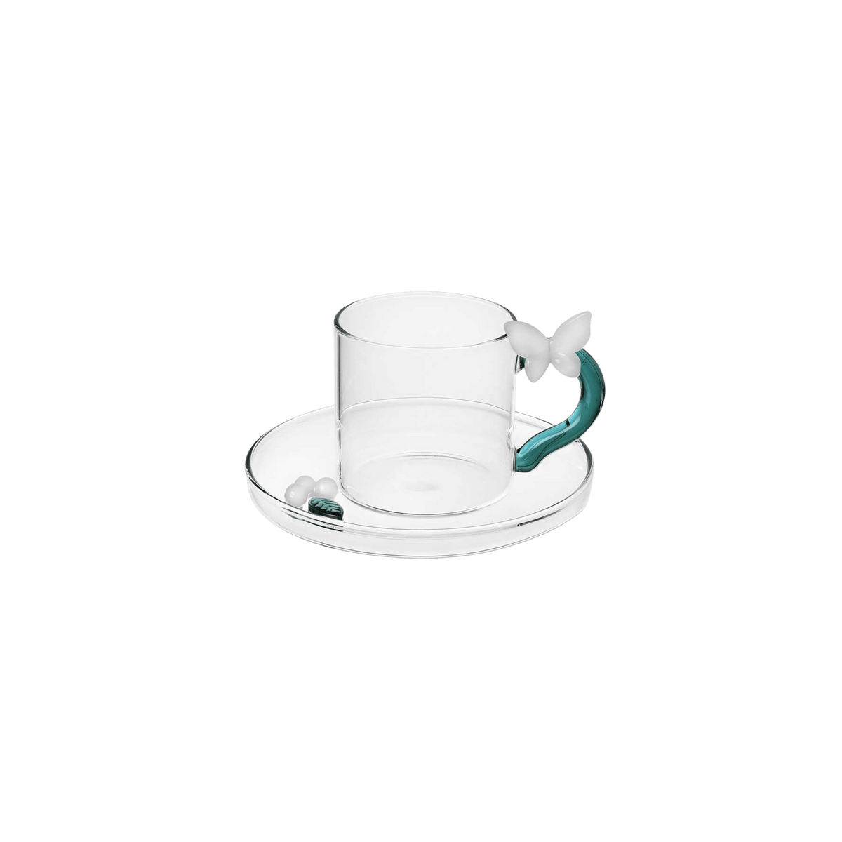Fruits & Flowers  - Coffee Cup with Saucer Butterfly