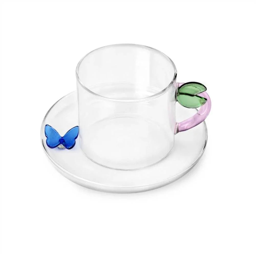 Fruits & Flowers  - Teacup with Saucer Butterfly