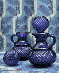 Galeano Oil and Vinegar Bottle in Blue S/2
