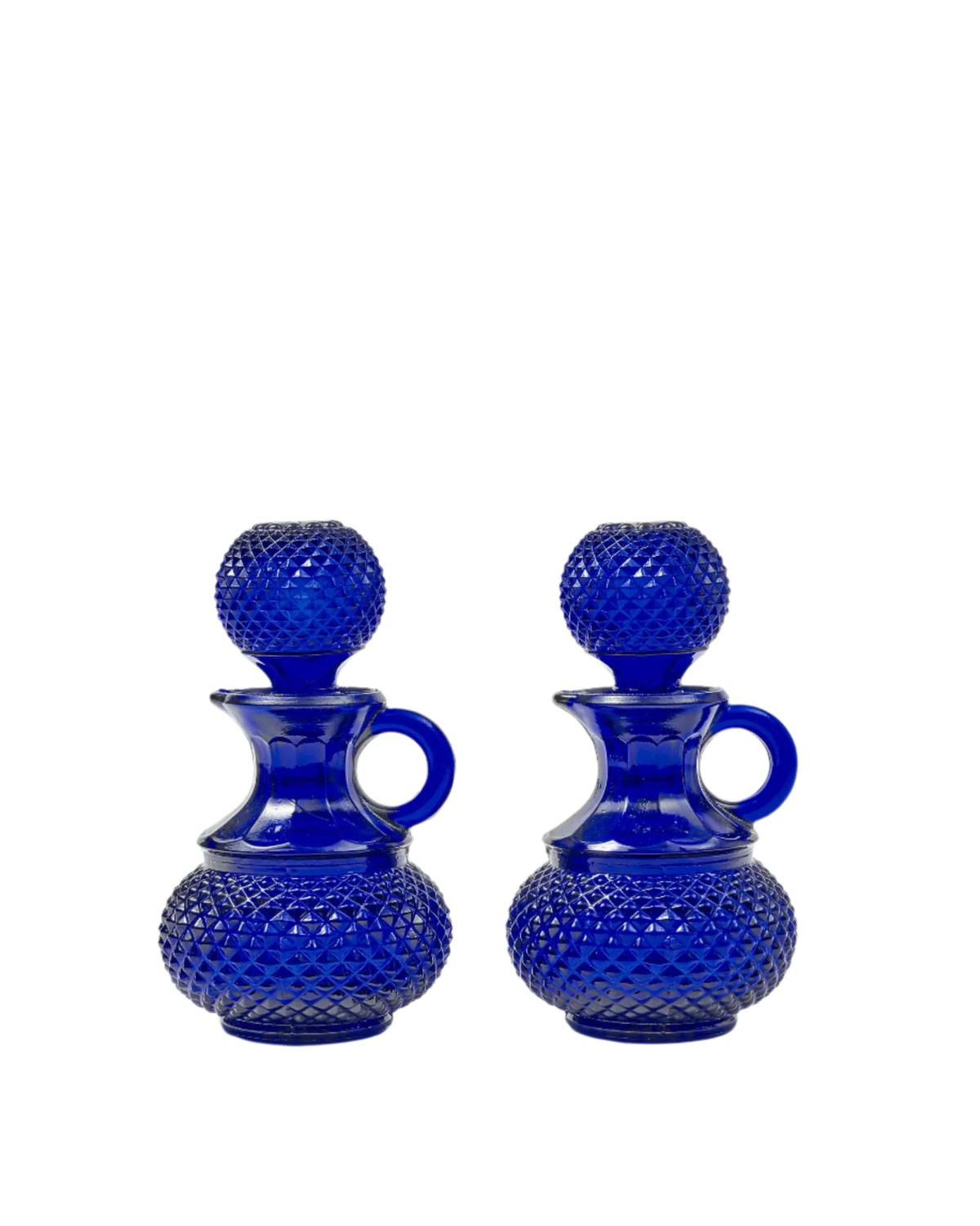 Galeano Oil and Vinegar Bottle in Blue S/2
