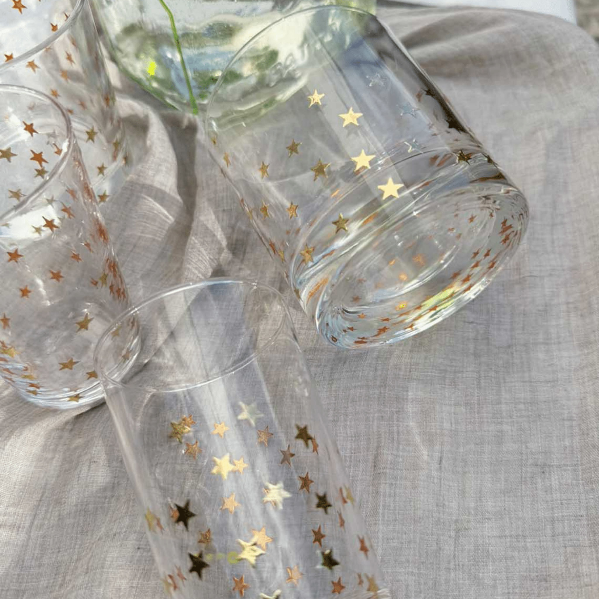 Gold Little Stars Tea Glasses - Set of 6