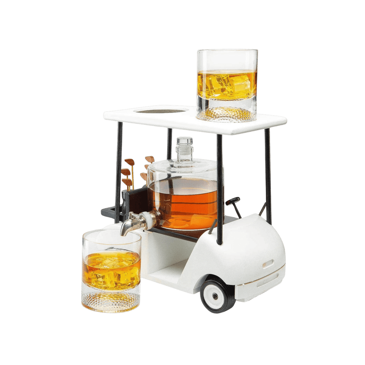 Golf Cart Whiskey Decanter & Ball Glasses