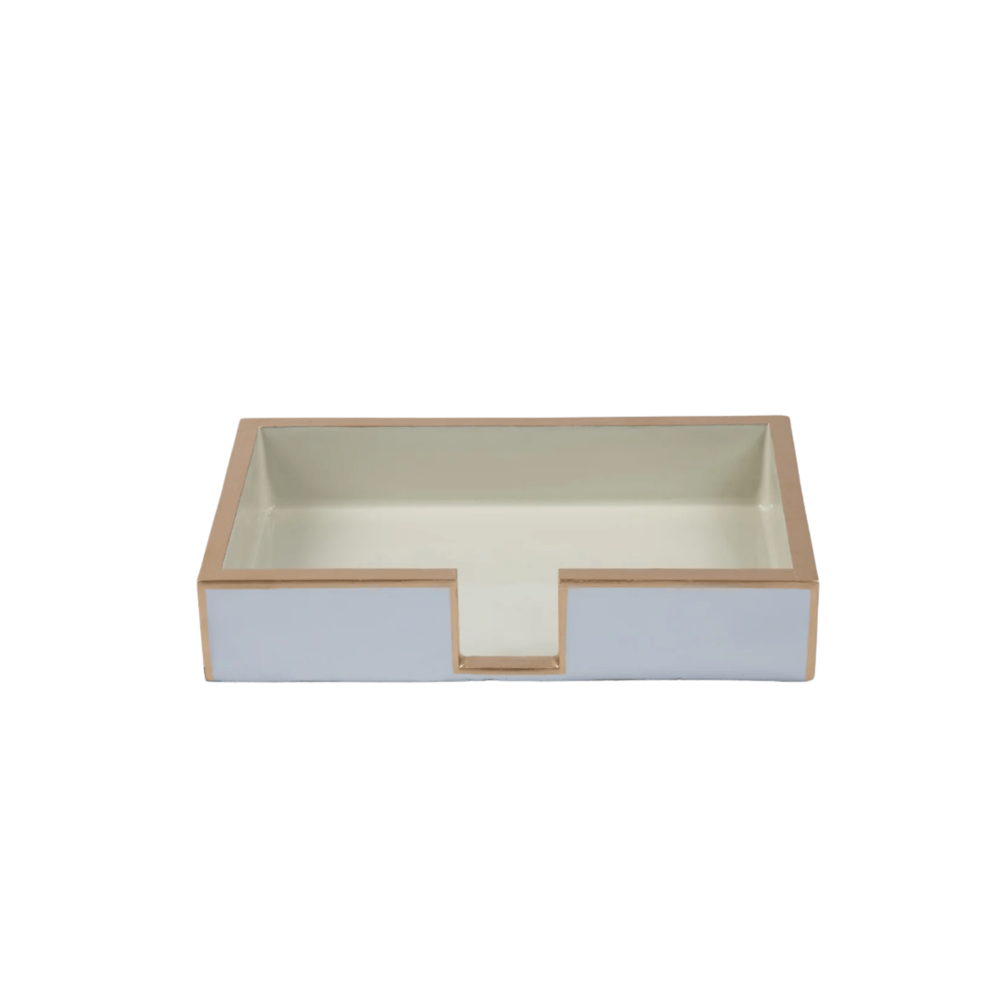 Gracie Enameled Color Block Amelia Guest Towel Tray