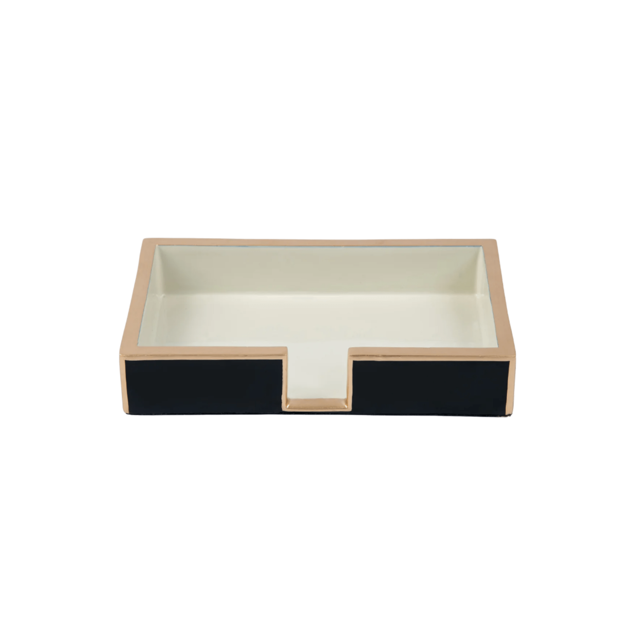 Gracie Enameled Color Block Amelia Guest Towel Tray