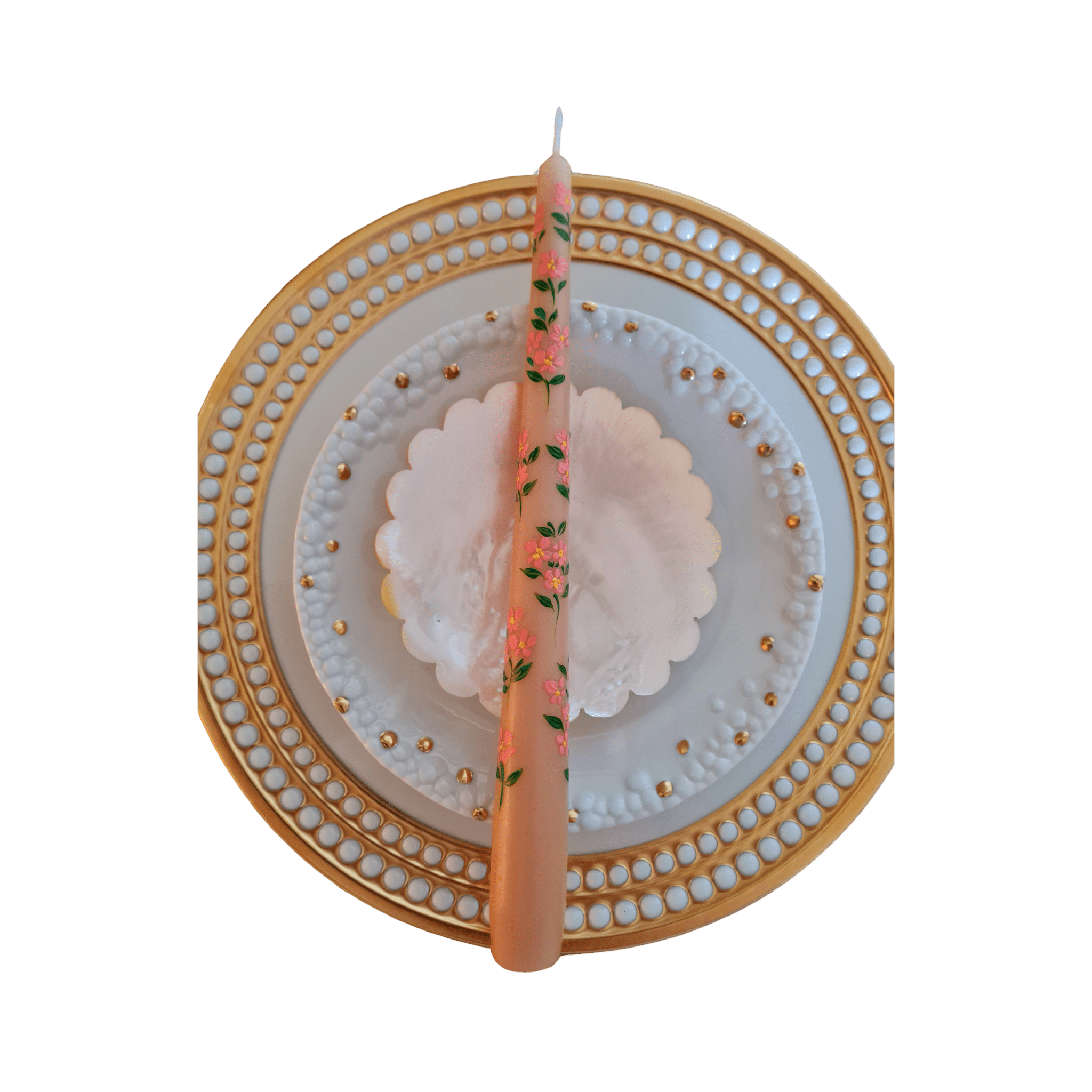 Hand Painted Summer Candle - Set of 2
