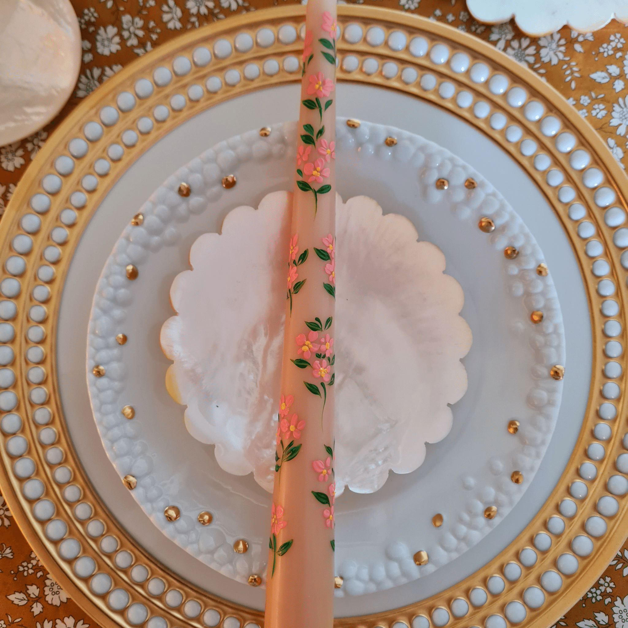 Hand Painted Summer Candle - Set of 2