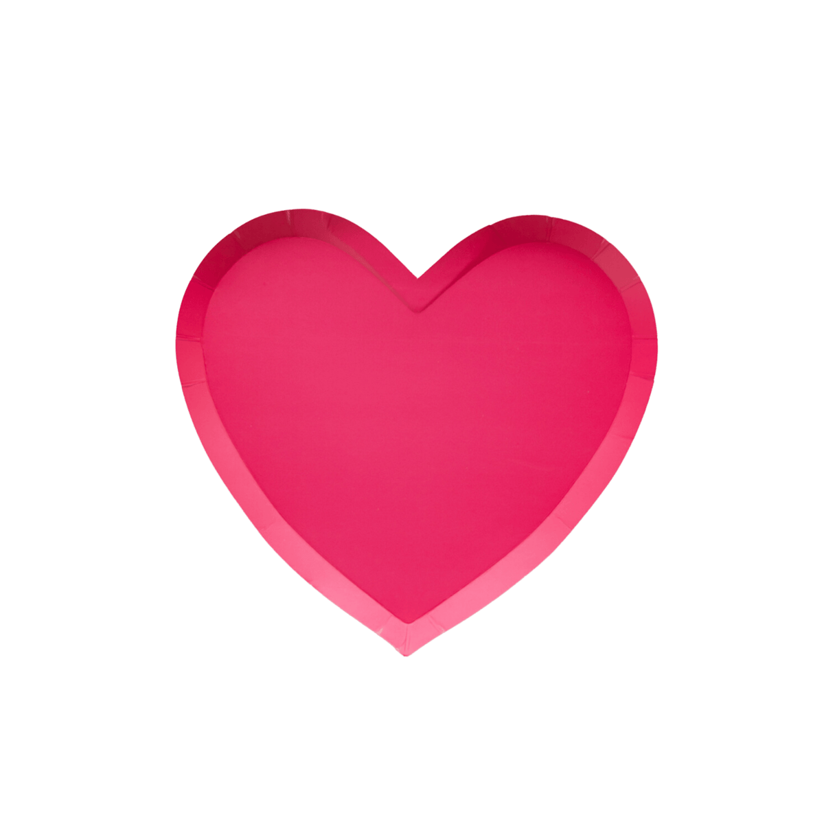 Haute Pink Heart Paper Shaped Plates - Set of 8
