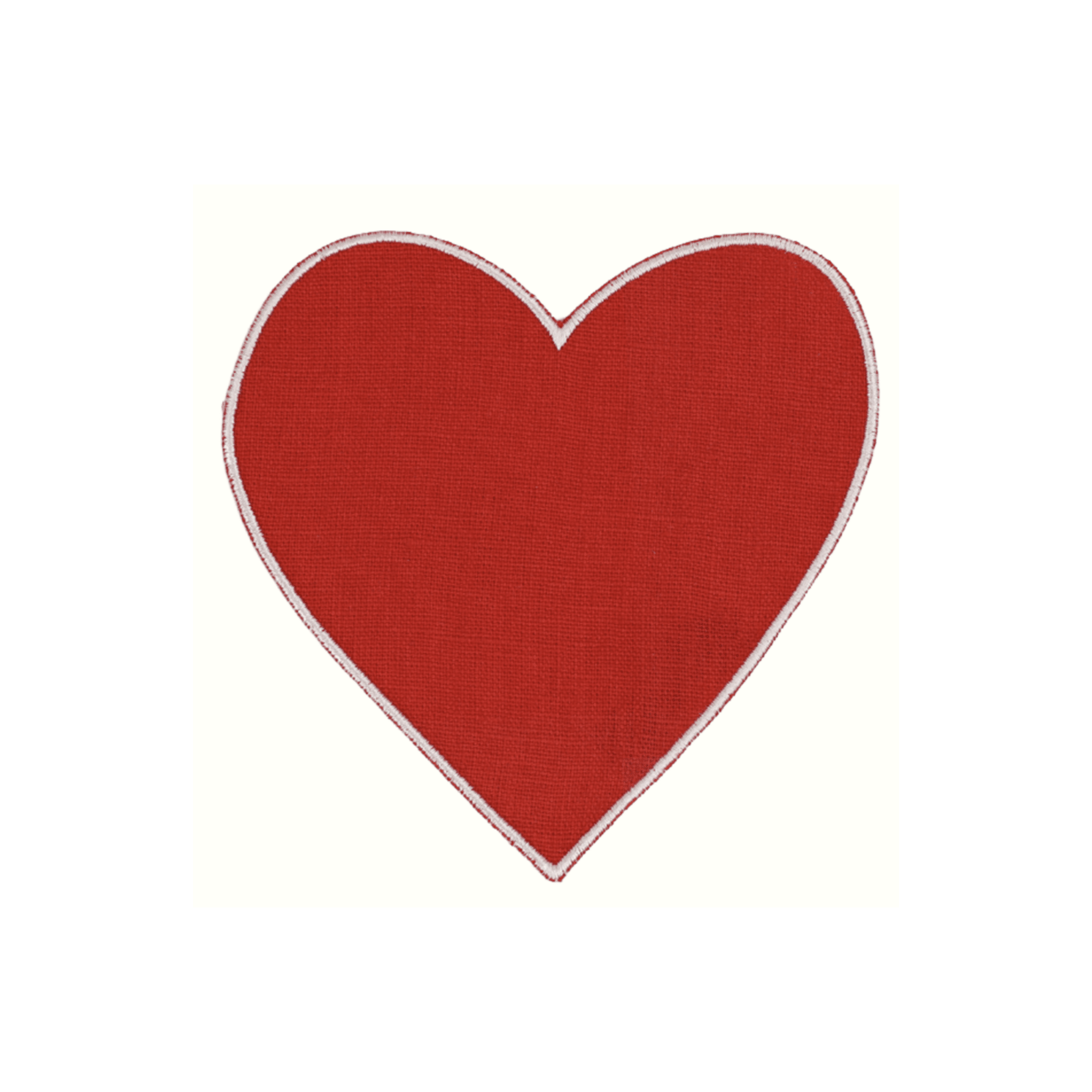 Heart Linen Cocktail Napkins - Set of 4