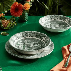 Heritage Green Italian Cereal Bowls - Set of 4