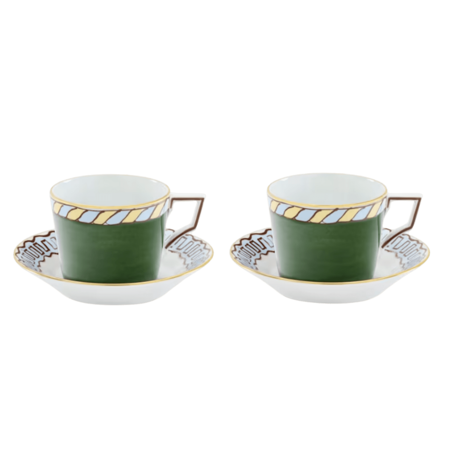 Il Viaggio Coffee Cups with Saucers - Set of 2