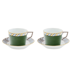 Il Viaggio Coffee Cups with Saucers - Set of 2