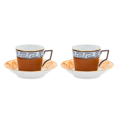 Il Viaggio Coffee Cups with Saucers - Set of 2