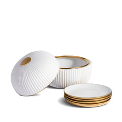 Ionic Box + Plates Set of 4