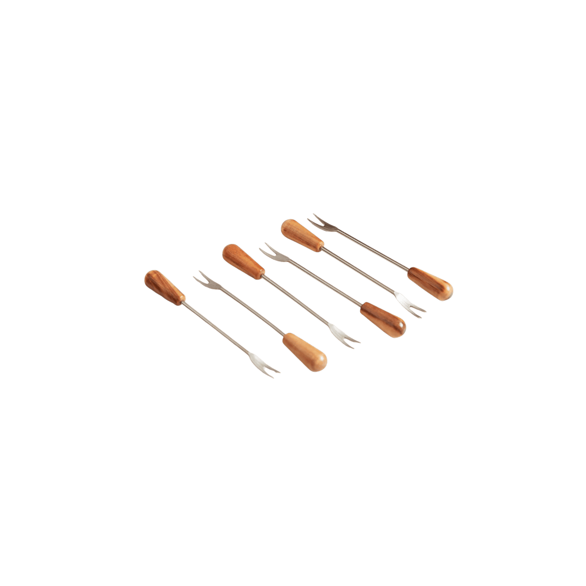 Italian Olivewood Aperitivo Forks - Set of 6