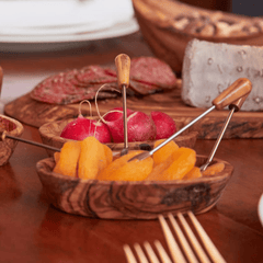 Italian Olivewood Aperitivo Forks - Set of 6