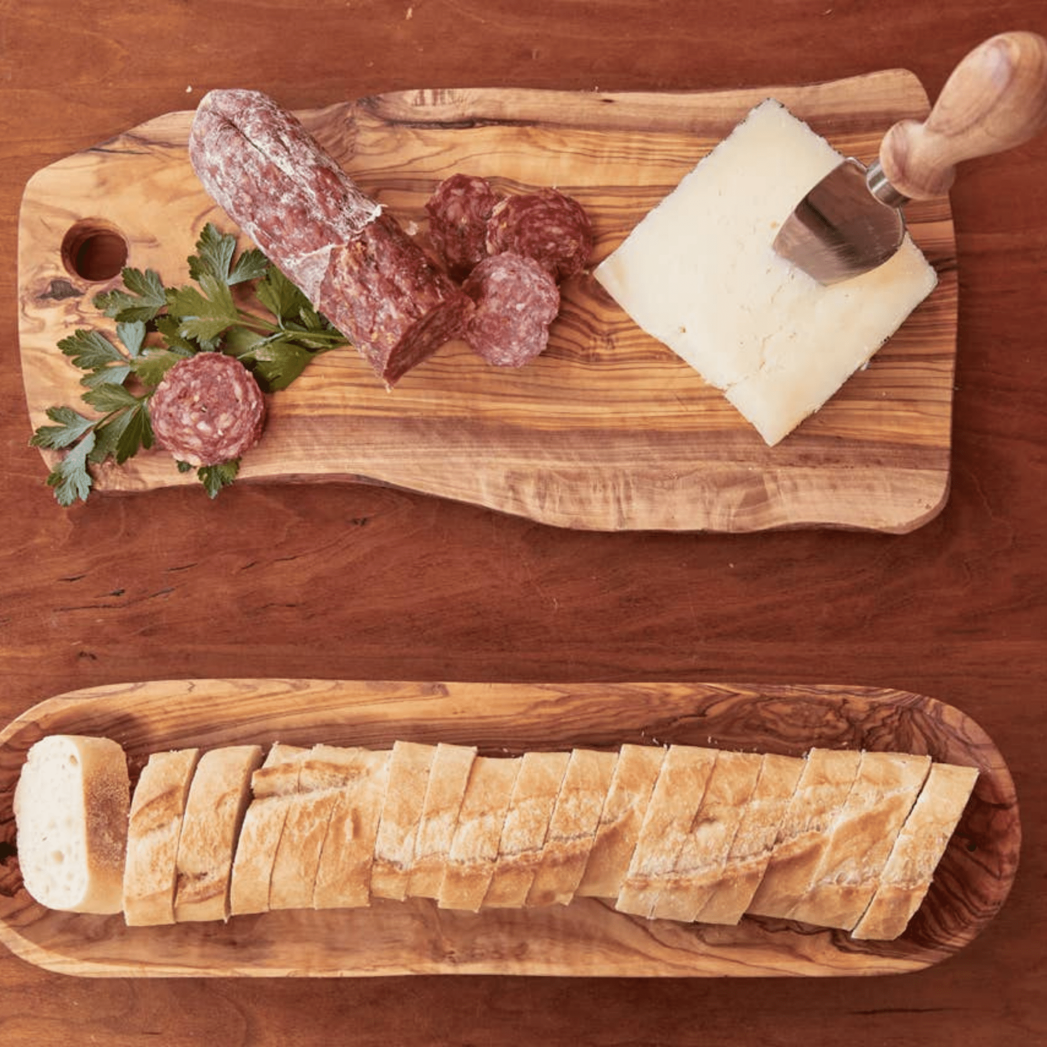 Italian Olivewood Charcuterie and Cheese Board