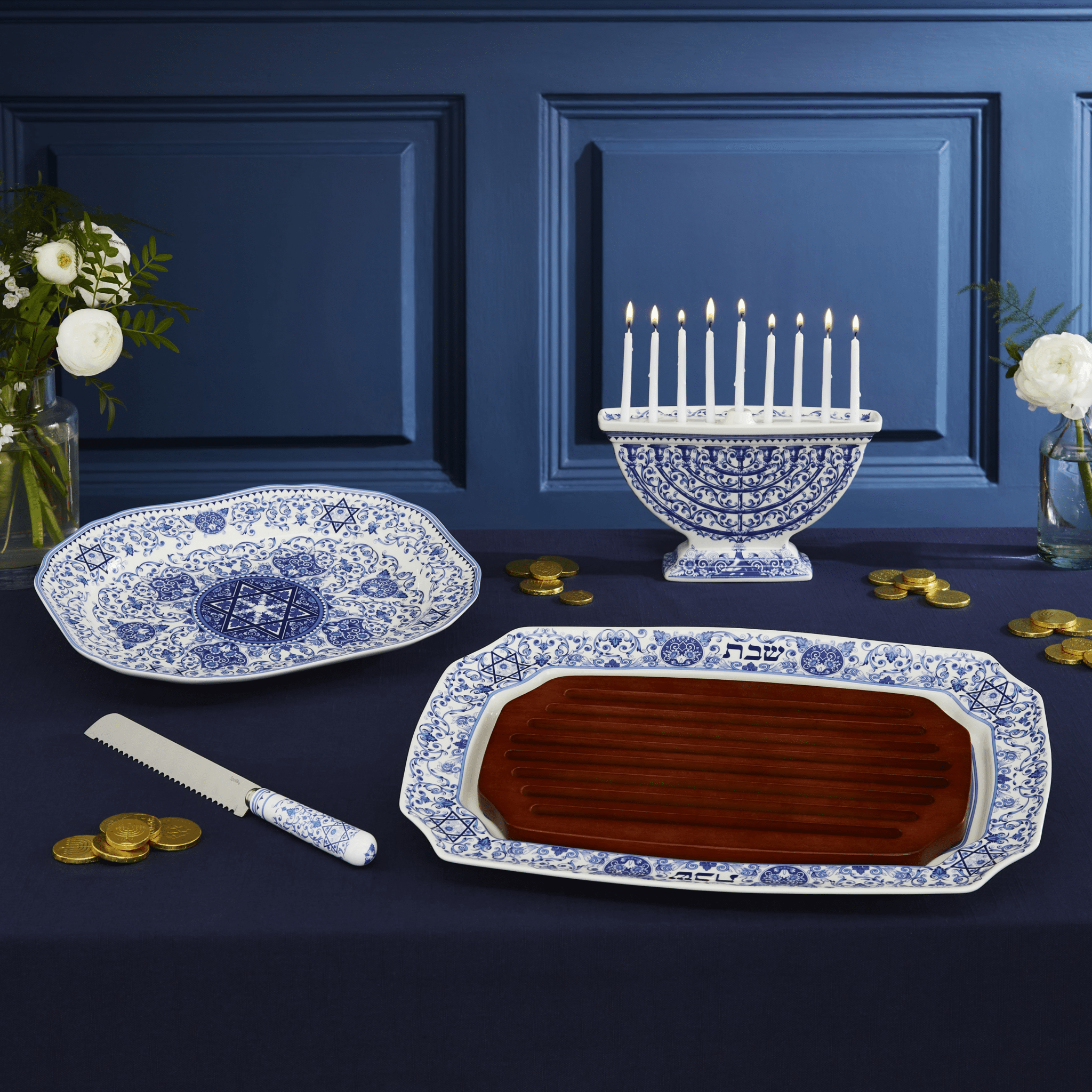 Judaica Oval Platter