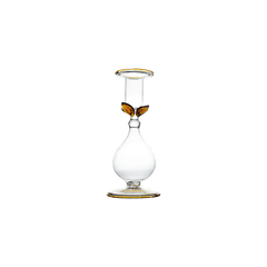 La BoHeme Clear Candlestick with Leaves