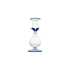 La BoHeme Clear Candlestick with Leaves