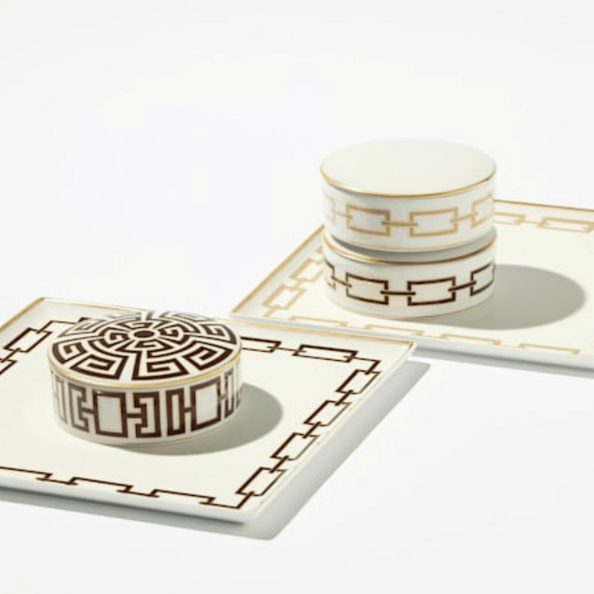 Labirinto Round Trinket Box with Cover