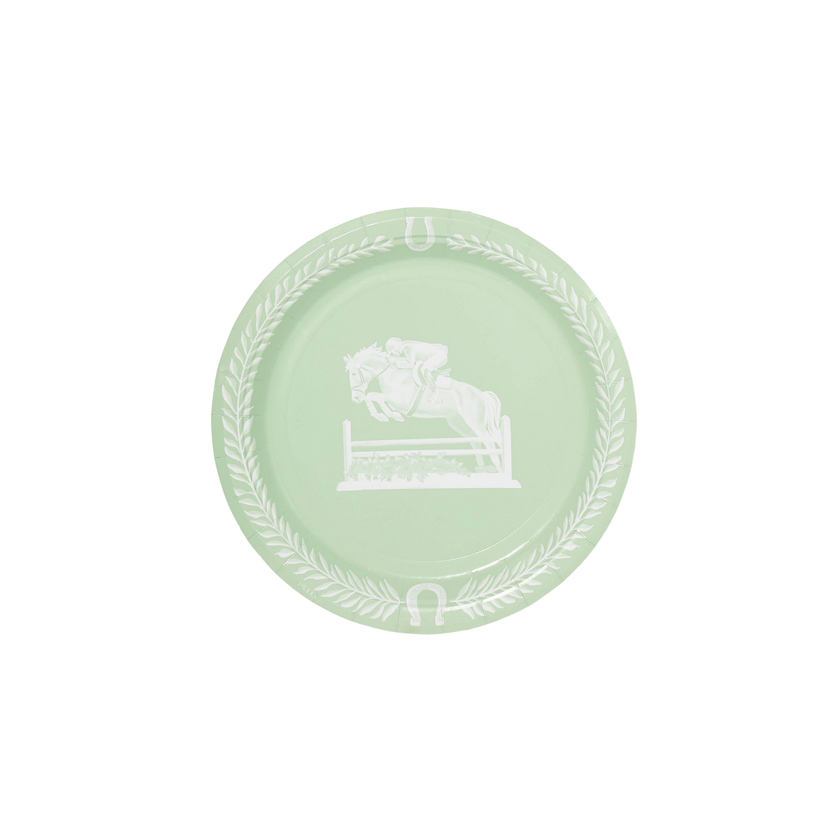Equestrian Jasperware-Inspired Paper Dessert Plates - Pack of 8