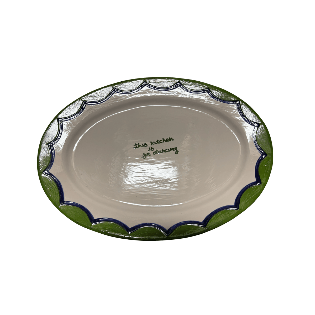 "this kitchen is for dancing" Oval Platter